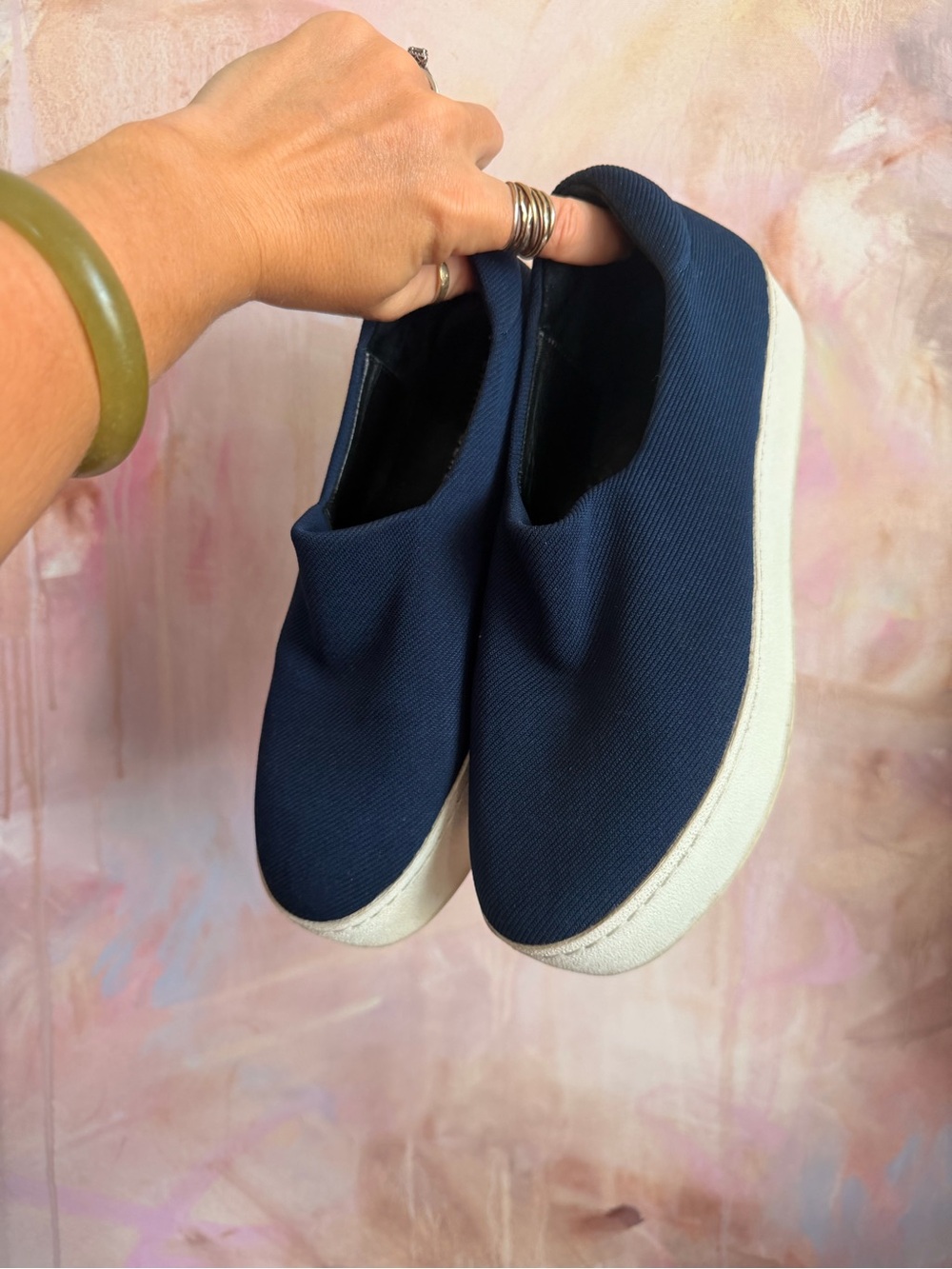 Slip-On Navy Canvas Women’s Sneakers - Unbranded